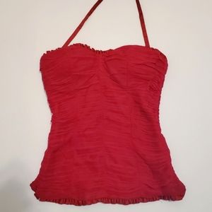 BEBE Fuschia Hot Pink Halter Bustier Corset Top - Size XXS, 00